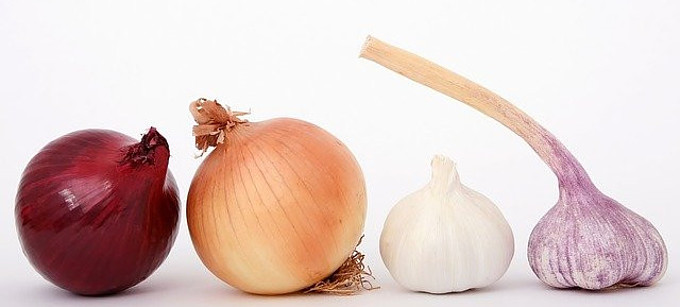 Onions and garlic