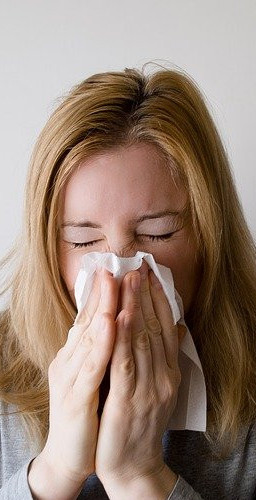person sneezing