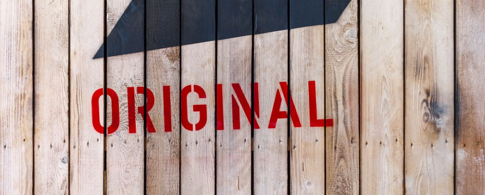 Original sign on a fence